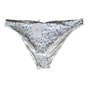 ANDIE The Symi Bikini Bottom Women's L Blue White Floral AB431 NEW NWT